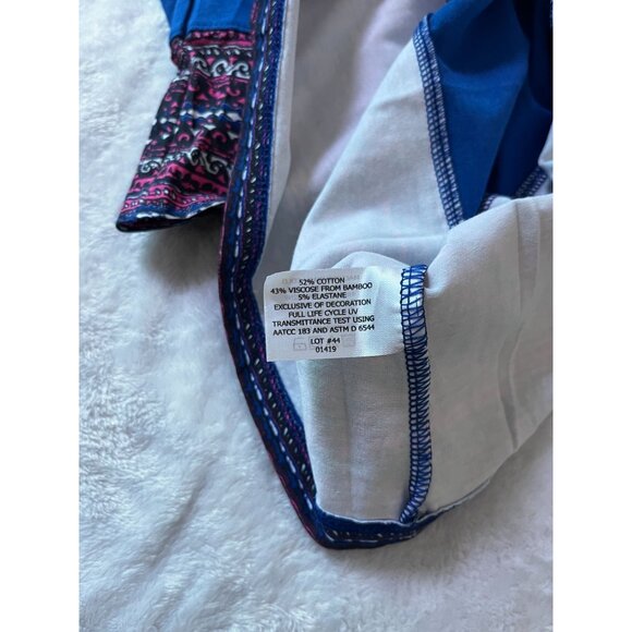 Coolibar Women Blue UPF 50+ UV Protection Tunic Dress Small Embroidered Trim New - Picture 9 of 11